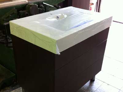 Mosdószekrény készítés